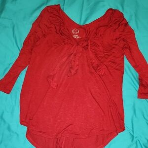 Maurices Ruby Red Long Sleeve Tee